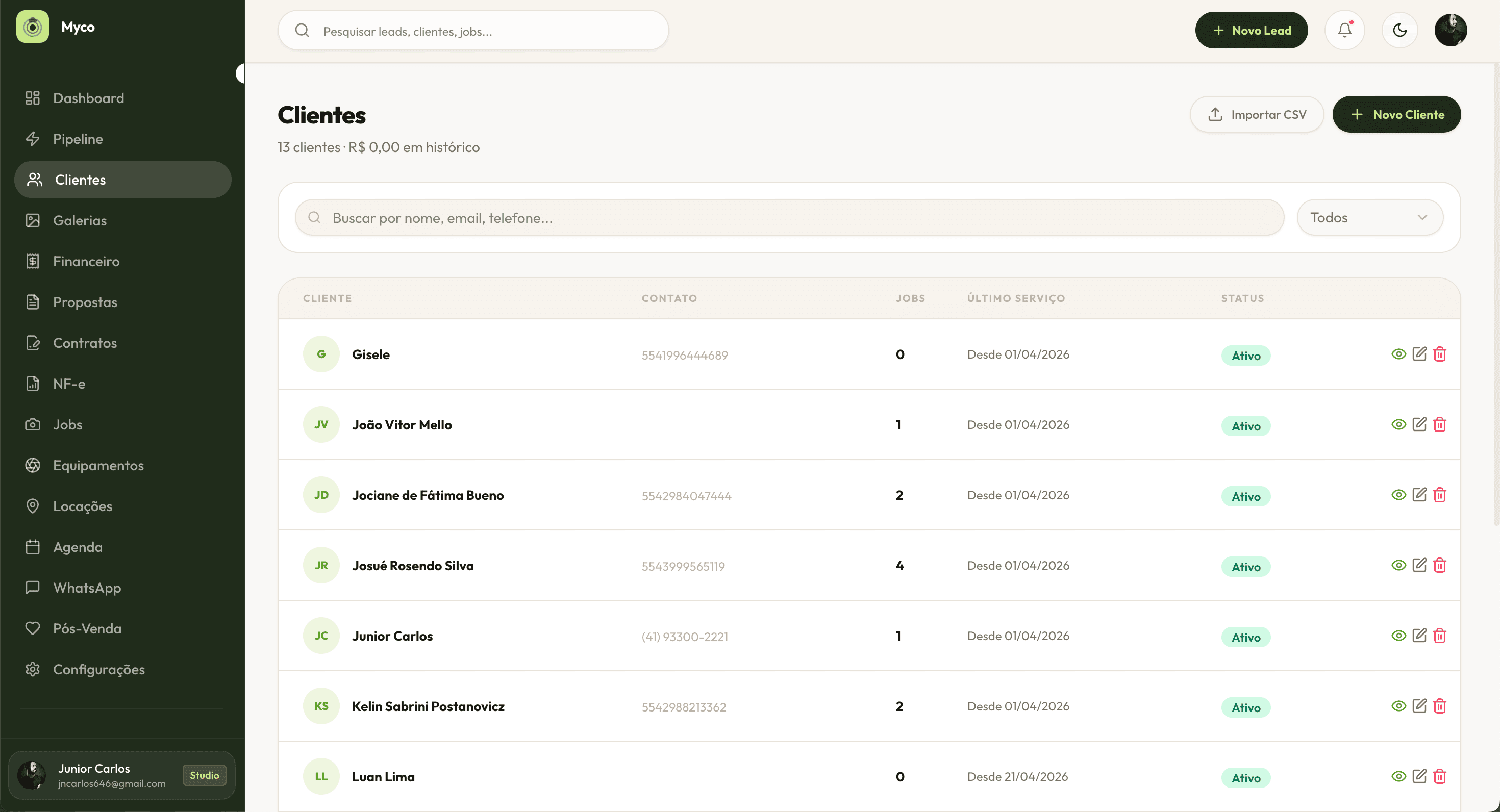 WhatsApp Integrado — Myco CRM